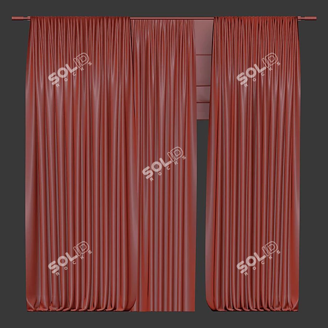 Refined Curtain with Reinforced Structure 3D model image 4