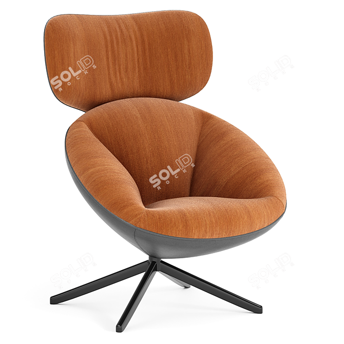 Elegant Tortuga Armchair: Comfortable and Stylish 3D model image 1