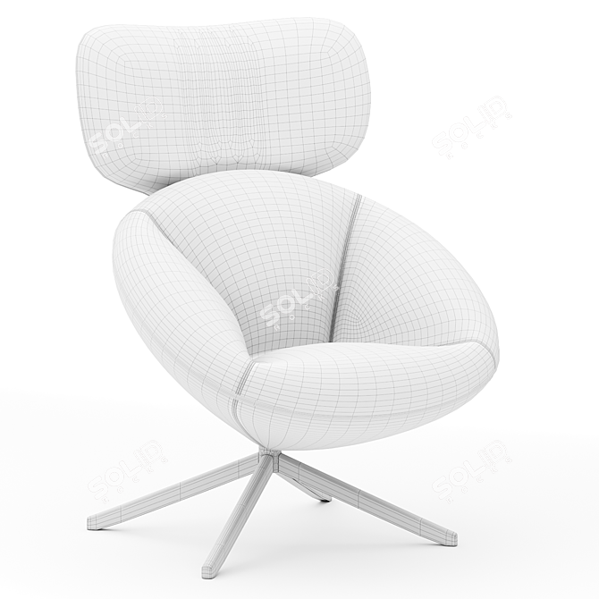 Elegant Tortuga Armchair: Comfortable and Stylish 3D model image 2