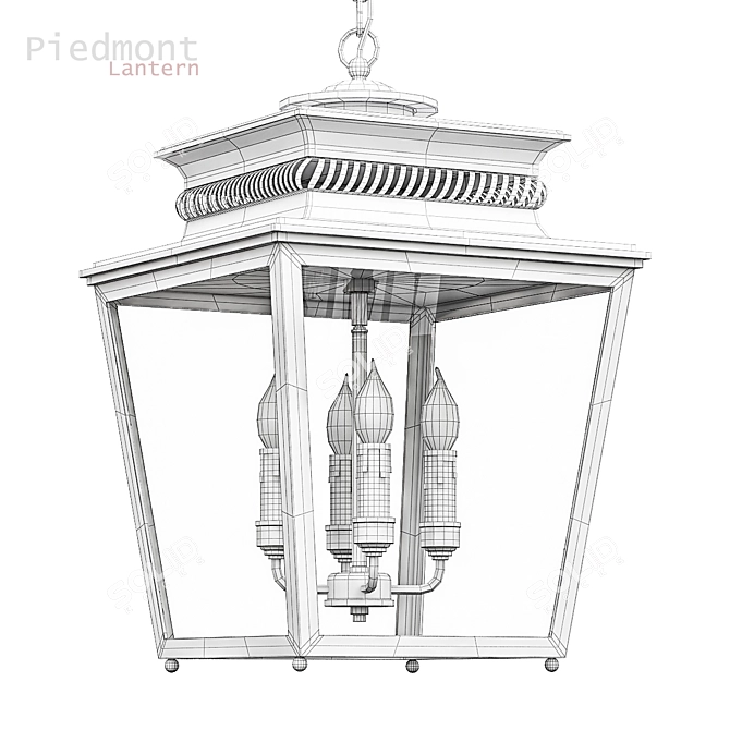 Piedmont Lantern: Classic Elegance 3D model image 2