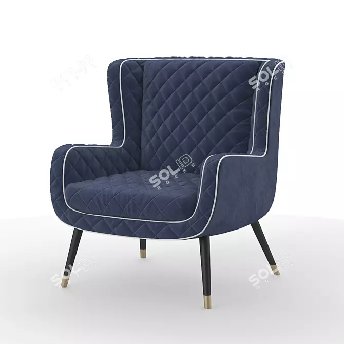 Elegant DOLLY Armchair - A Baxter Masterpiece 3D model image 1