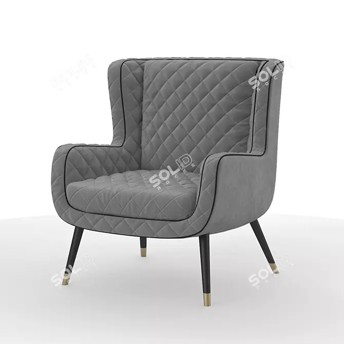 Elegant DOLLY Armchair - A Baxter Masterpiece 3D model image 2