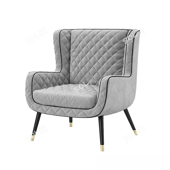 Elegant DOLLY Armchair - A Baxter Masterpiece 3D model image 6