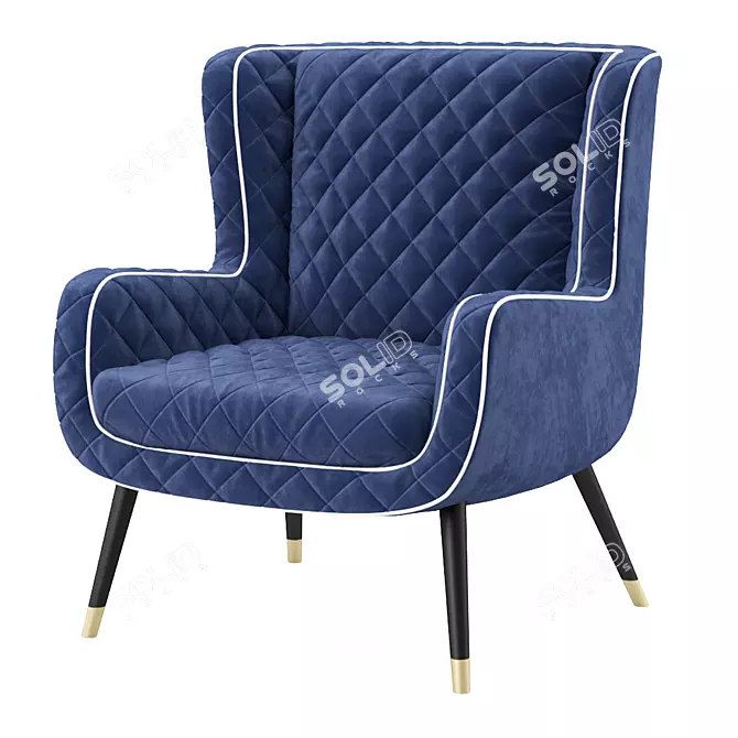 Elegant DOLLY Armchair - A Baxter Masterpiece 3D model image 11