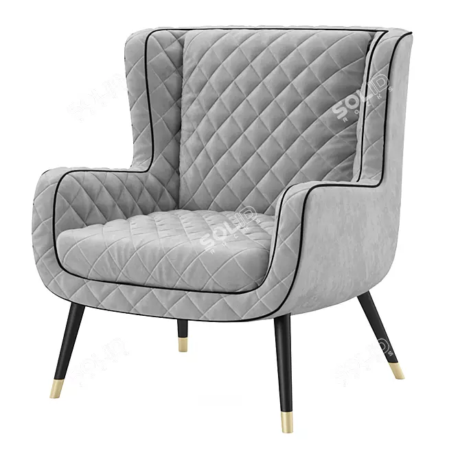 Elegant DOLLY Armchair - A Baxter Masterpiece 3D model image 12