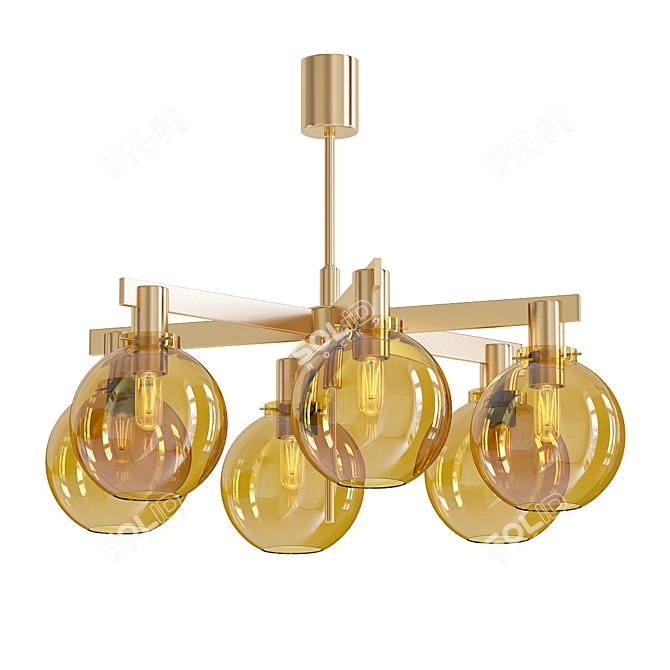 Vintage Scandinavian Ceiling Lamp by Hans Agne Jakobsson 3D model image 1