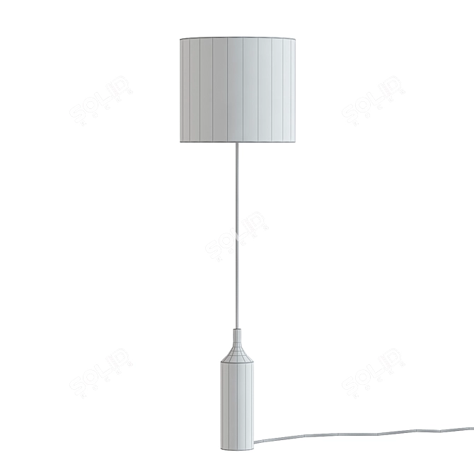 Sleek Metal Base Floor Lamp 3D model image 2