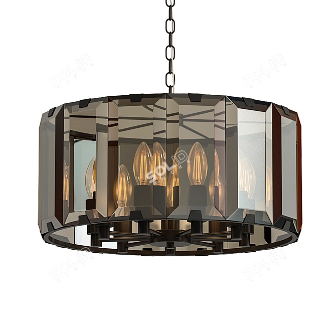 Clooney 8 Pendant Light: Elegant Illumination for Modern Spaces 3D model image 1