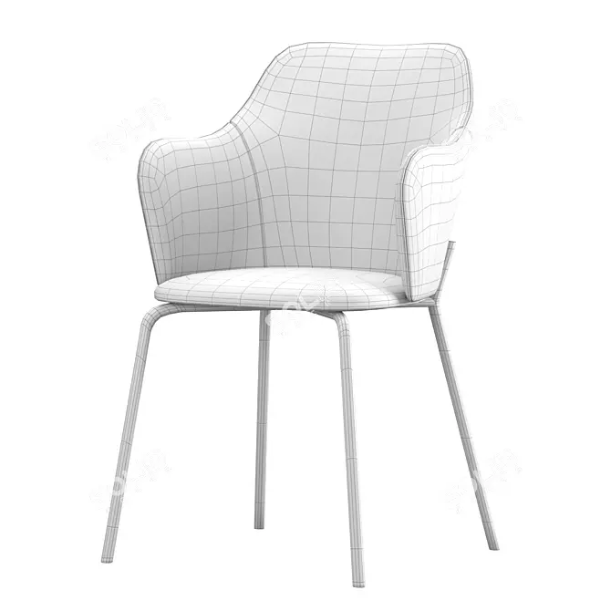 Modern Dwight Armchair: Stylish and Comfortable 3D model image 3