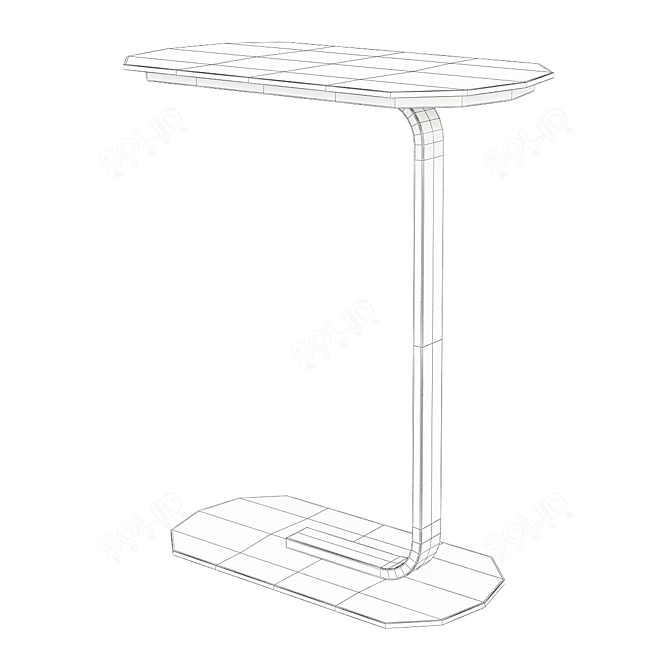 Relate Black-Oak Side Table 3D model image 2