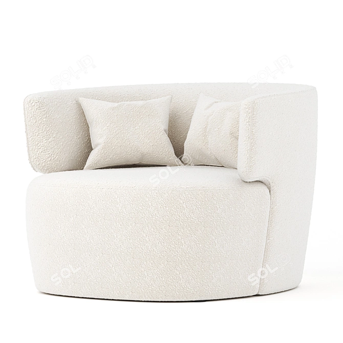 Sleek Molteni Armchair: Modern & Stylish Design 3D model image 1