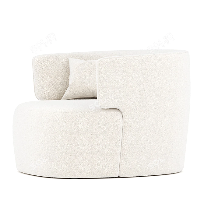 Sleek Molteni Armchair: Modern & Stylish Design 3D model image 2