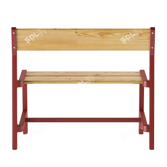 Ypperlig Beech Bench: Stylish & Versatile 3D model image 4