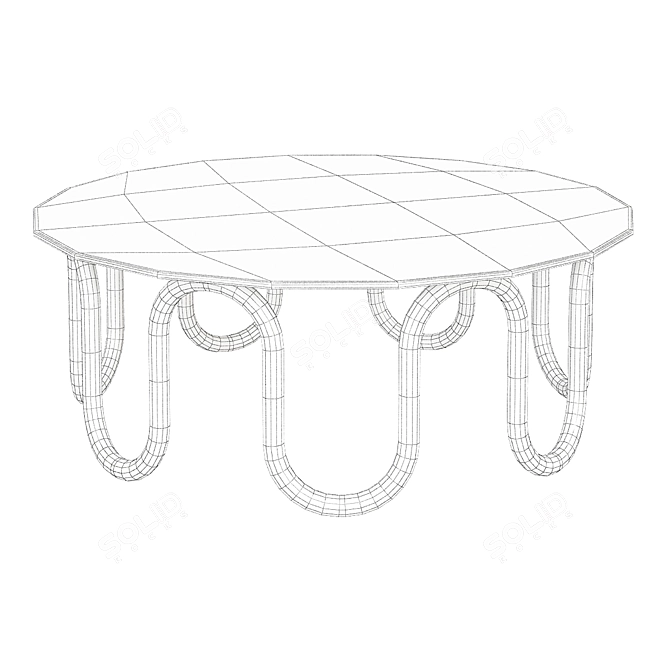 Elegance in Motion: Scalinatella Coffee Table 3D model image 2