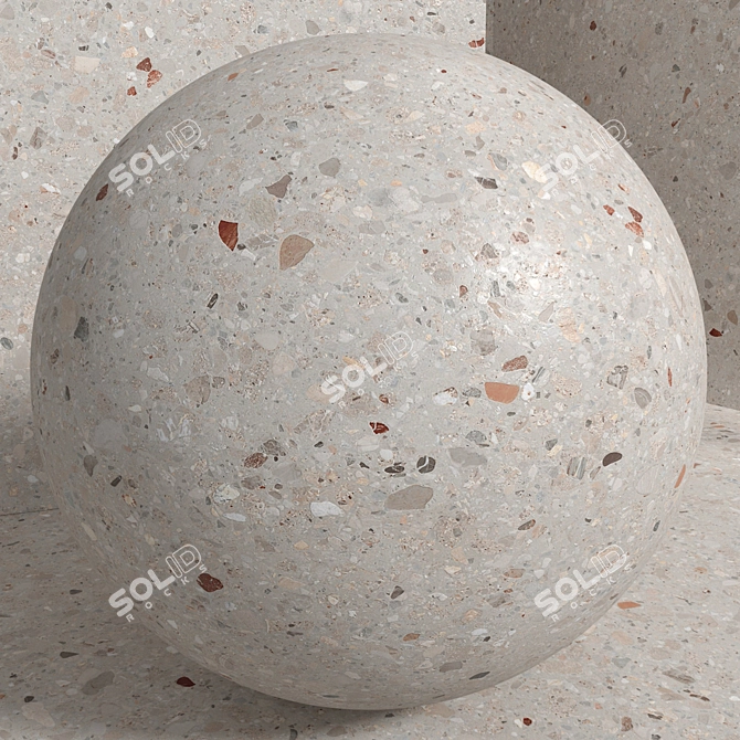 Seamless Stone Terrazzo Quartzite Set 3D model image 2