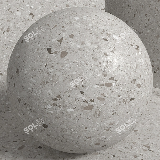 Seamless Stone Terrazzo Quartzite Set 3D model image 3