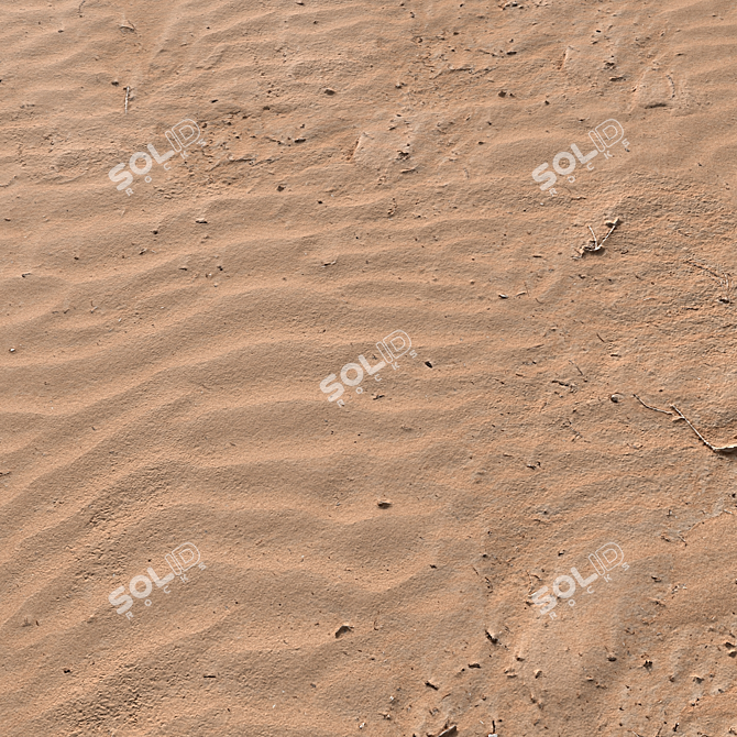 PBR Sand Beach 07: Realistic 2.5x2.5m Sand Texture 3D model image 2