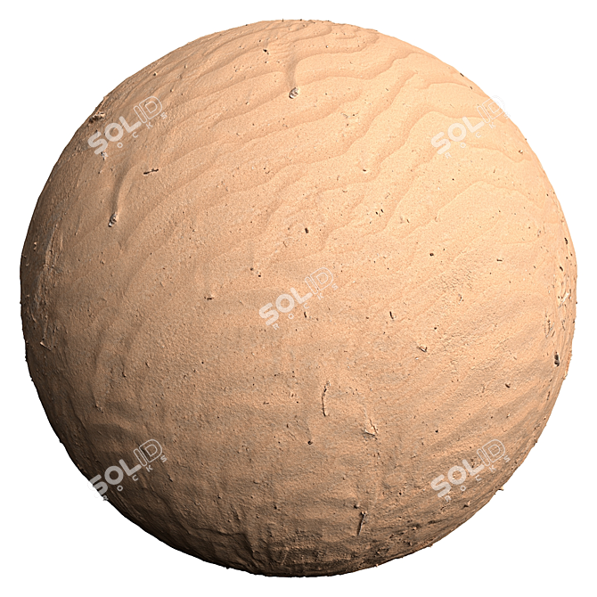 PBR Sand Beach 07: Realistic 2.5x2.5m Sand Texture 3D model image 4