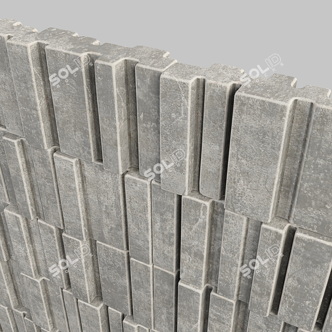 Panel Stone Slab: Textured 3D Model, Vray & Corona Render 3D model image 7