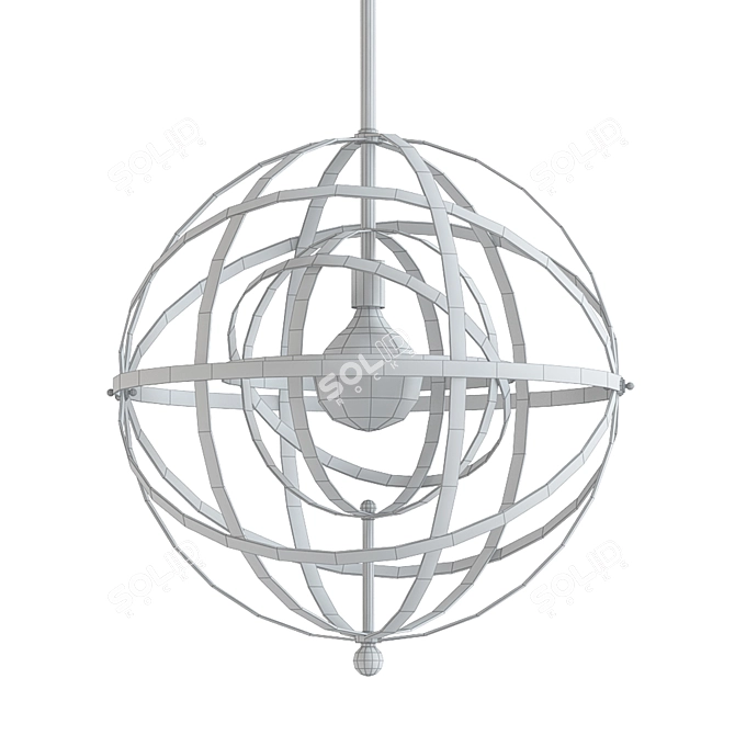 Elegant Rondure Pendant Light 3D model image 2