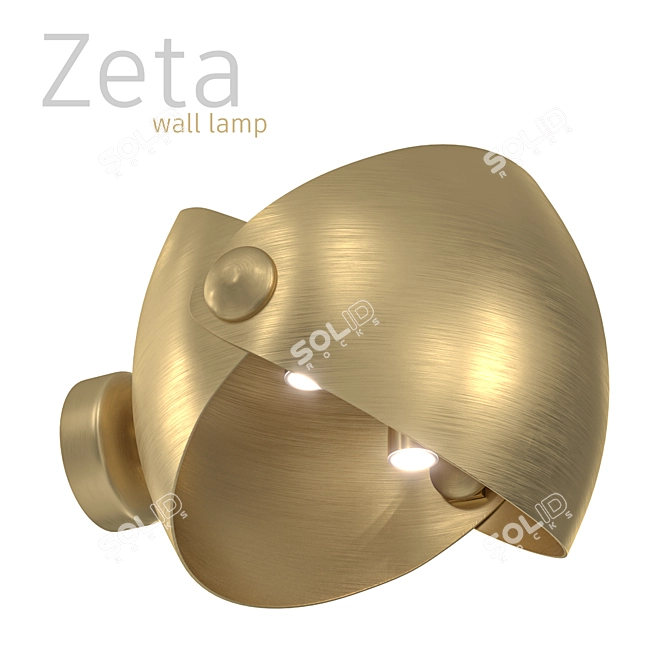 Modern Zeta Wall Lamp: Sleek Design 3D model image 2