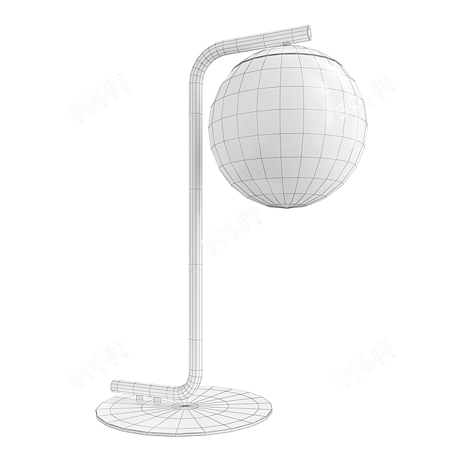 Grant Gold White Table Lamp 3D model image 2