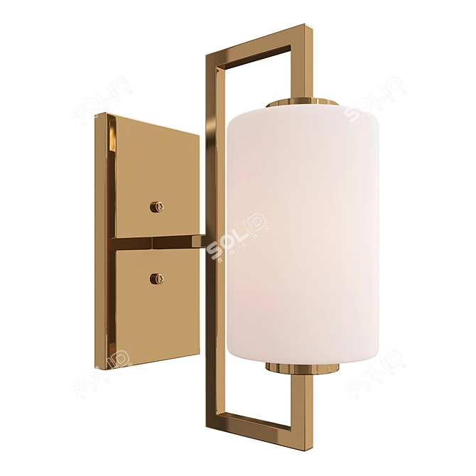 Vintage Elegance: Antique Brass Wall Sconce 3D model image 1