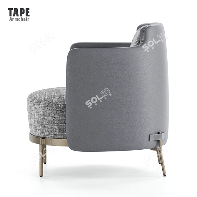 Modern Minotti Tape Armchair 3D model image 4