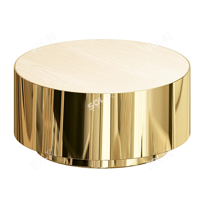 Ibiza Brushed Brass Coffee Table 3D model image 1