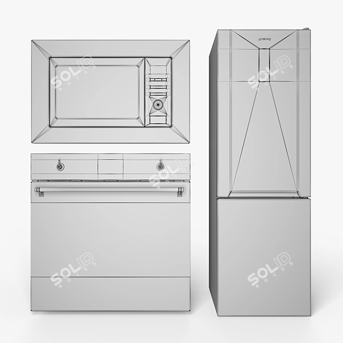 Smeg Built-in Kitchen Appliances: Complete Your Kitchen with Style 3D model image 5