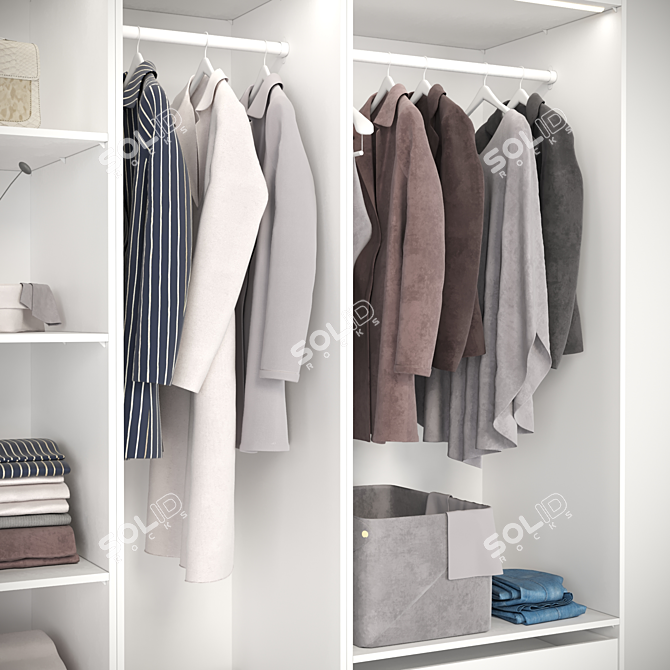 Ikea Wardrobe: Stylish 2018 Clothes 3D model image 2