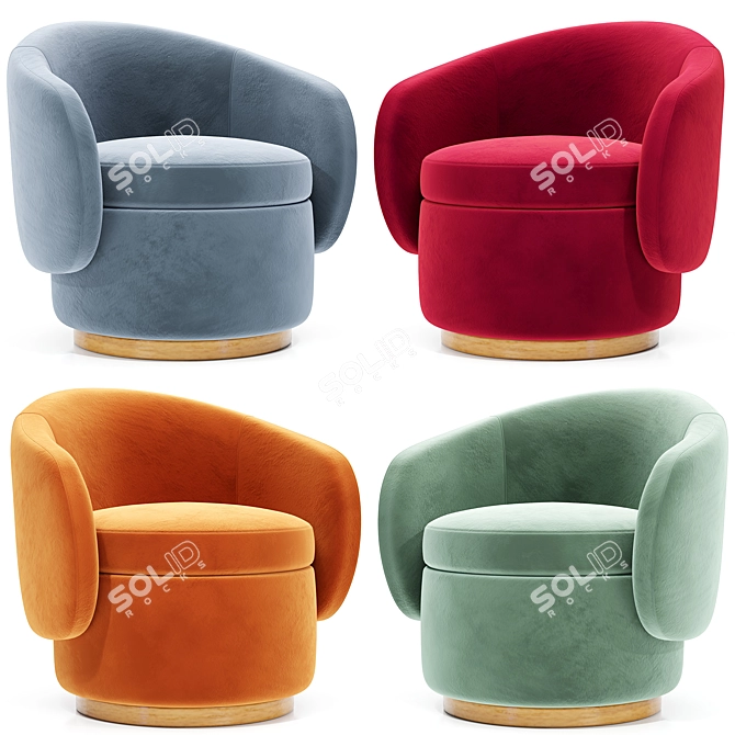 Modern Juno Pod Occasional Chair 3D model image 2