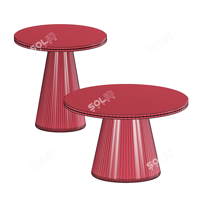 Rose Gold Coffee Table 3D model image 2