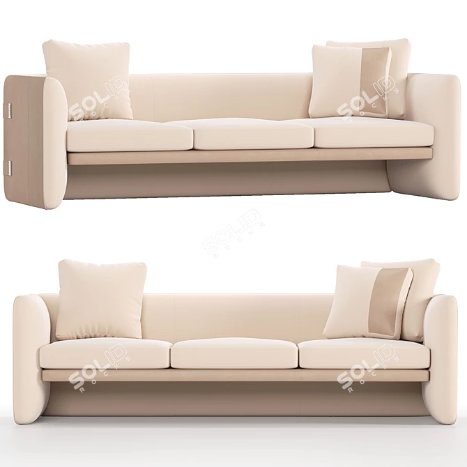 Turri Blossom Luxury Sofa with TurboSmooth 3D model image 1