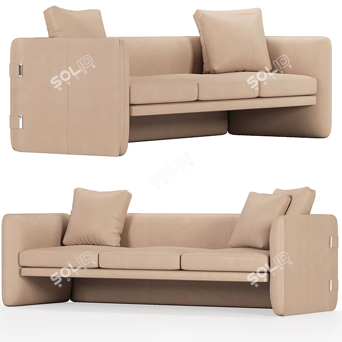 Turri Blossom Luxury Sofa with TurboSmooth 3D model image 2