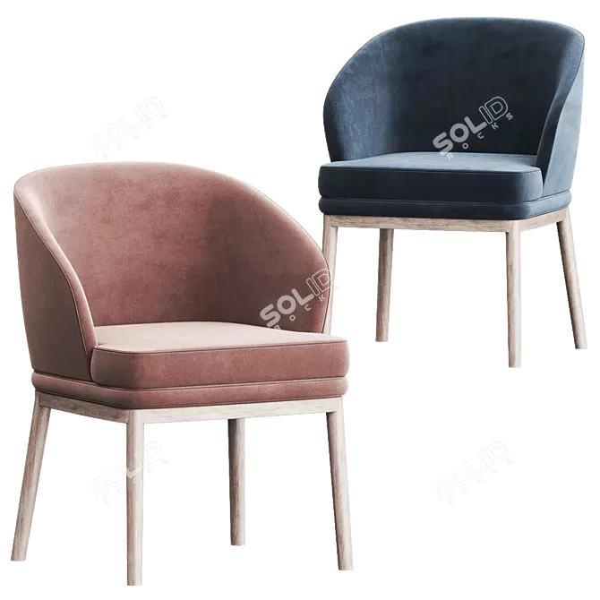 Luxury RUTH Chair: Stylish & Comfortable 3D model image 4