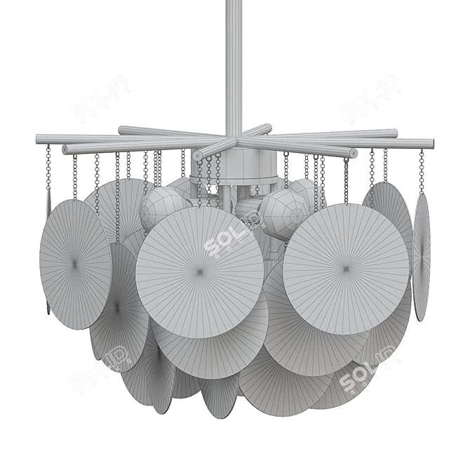 Elegant Nimbus 48 Chandelier 3D model image 2