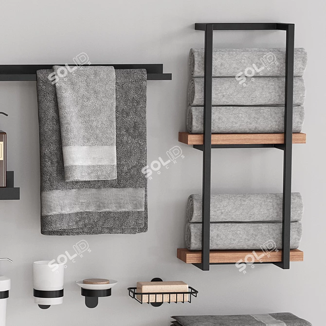 Versatile Bathroom Decor Kit 3D model image 6