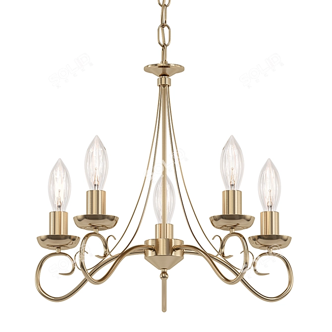 Elegant Trafford Pendant Light 3D model image 1