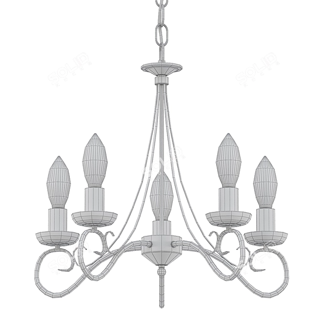 Elegant Trafford Pendant Light 3D model image 2