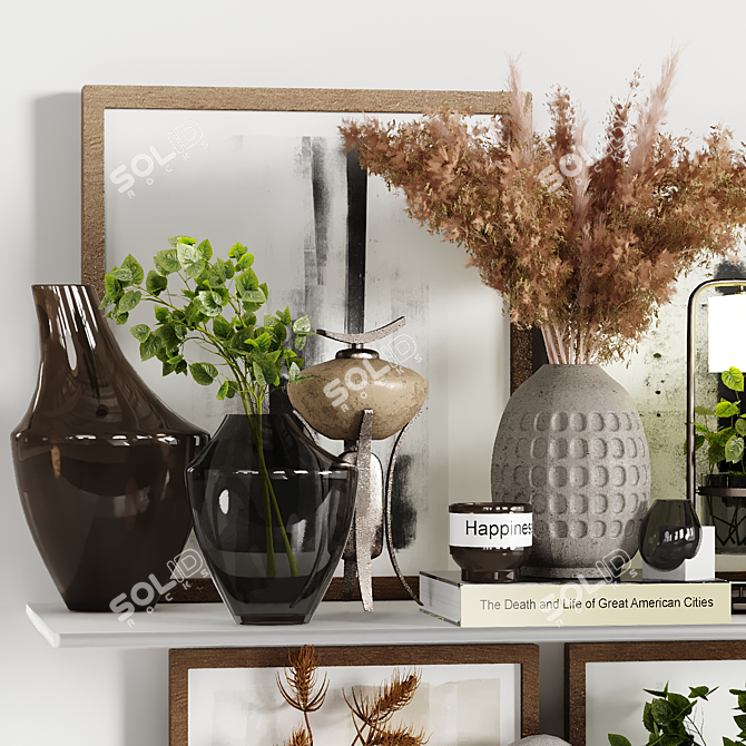 13-Piece Decorative Plant Set 3D model image 5