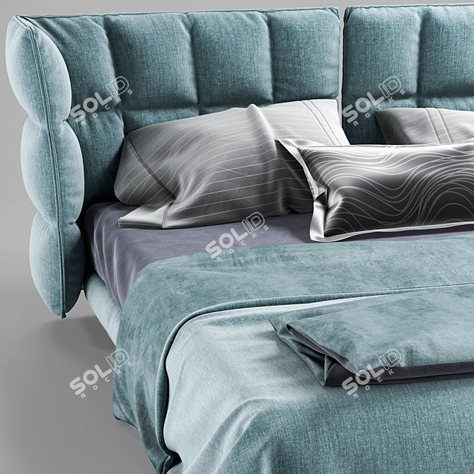 B&B Italia Husk Bed: Modern Comfort in a Chic Design 3D model image 4