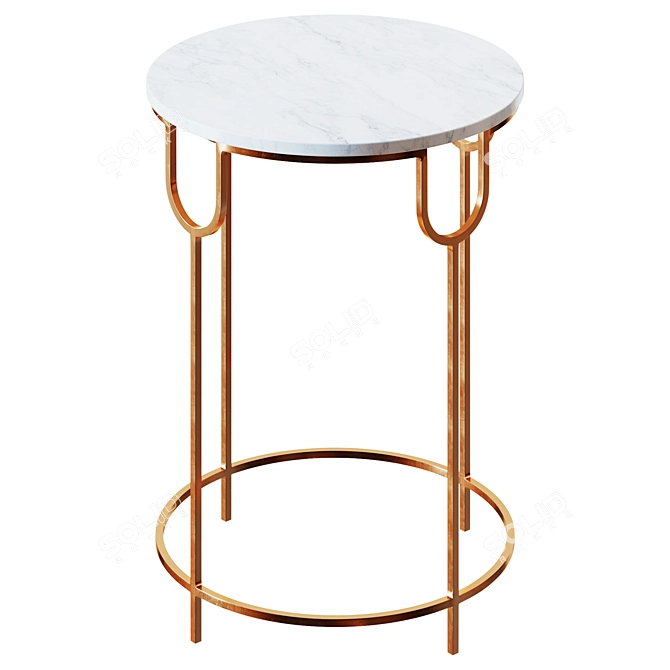 Elegant Bettina Marble Side Table 3D model image 1