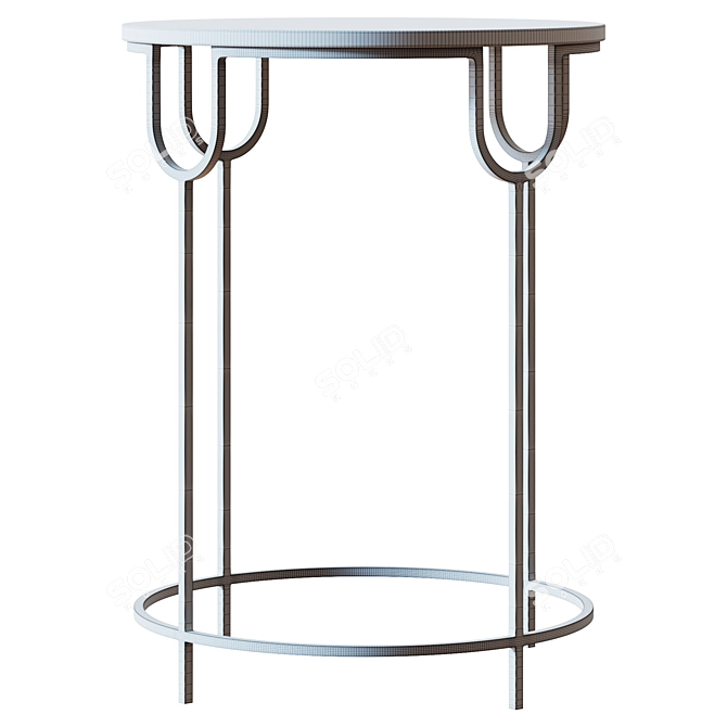 Elegant Bettina Marble Side Table 3D model image 3