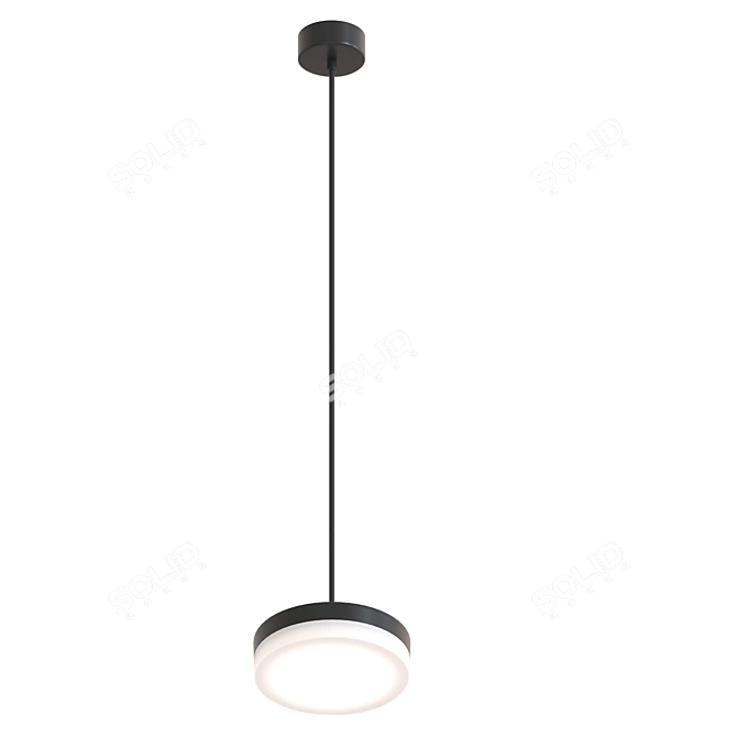 Modern Pill-Shaped Hanging Lamp 3D model image 1