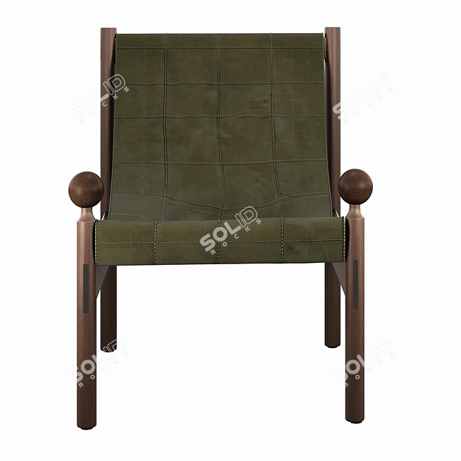  Elegant Ouro Preto Armchair: Timeless Design 3D model image 3