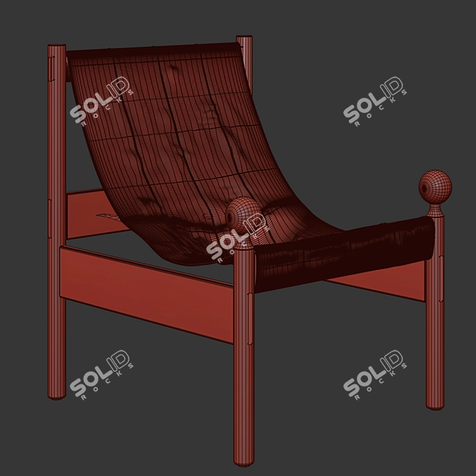  Elegant Ouro Preto Armchair: Timeless Design 3D model image 5