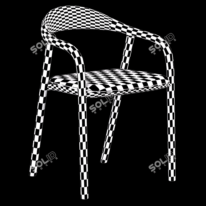 Sleek Neva Chair: Artisan Elegance 3D model image 5