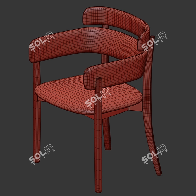 Trendy Tiras Chair: A Modern Masterpiece 3D model image 4