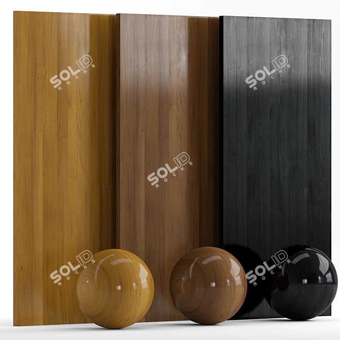 Aspen Wood 30: 3 Material Masterpiece 3D model image 1